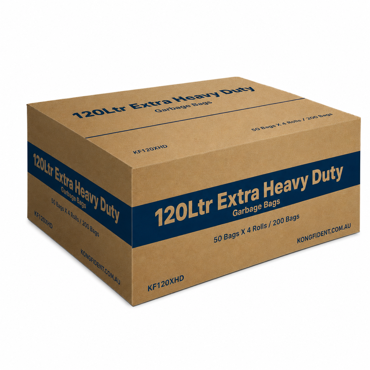 120 Litre Extra Heavy Duty Garbage Bags - 200 Bags