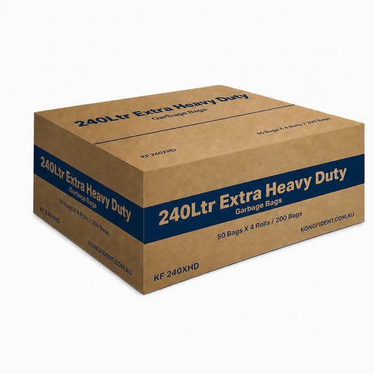 240 Litre Extra Heavy Duty Garbage Bags - 200 Bags