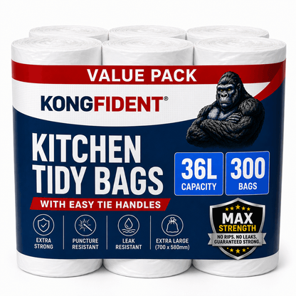 36 Litre Extra Heavy Duty Kitchen Tidy Bags - 300 Bags Value Pack